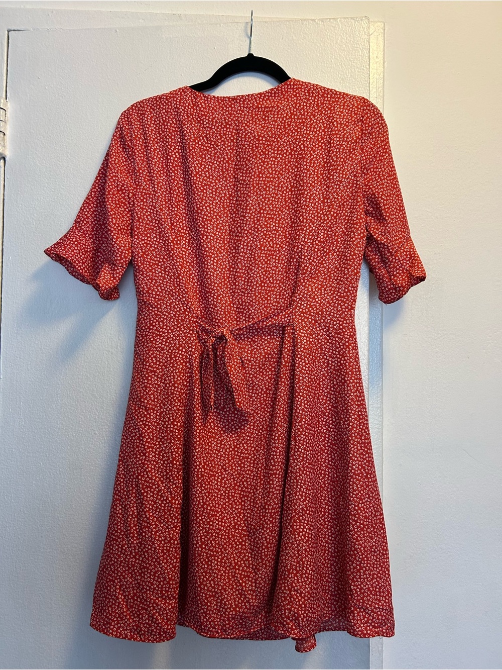 Lulu's Red Ditsy Button-Front Mini Dress - Picture 4 of 4